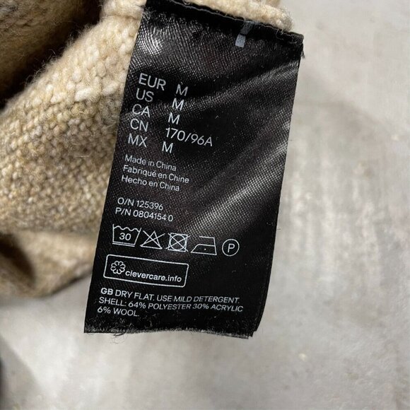 H&M x Pringle of Scotland Diamond Pattern Wool Knit Turtleneck Sweater Medium - Picture 7 of 7